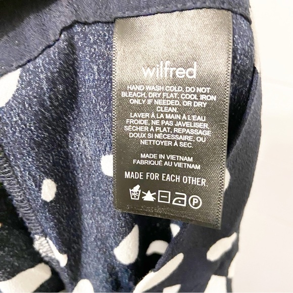 Wilfred Aritizia Women’s Viscose Blend Cropped Wide Leg Fawn Spotted Pants Large - Picture 8 of 12